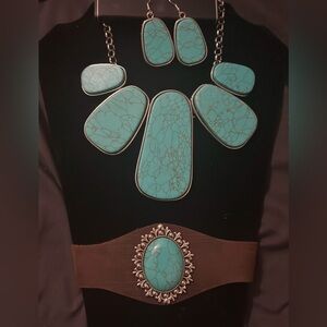 matching necklace earrings and bracelet